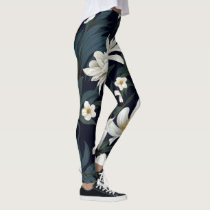 Legierung von weißer Blume Leggings