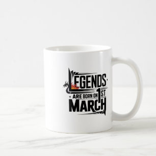 Legierungen sind auf der Aufkleber für den 1. März Kaffeetasse