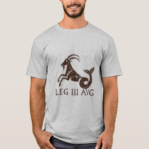 Legio III Augusta Capricorn in Dunkler Erdfarbe T-Shirt