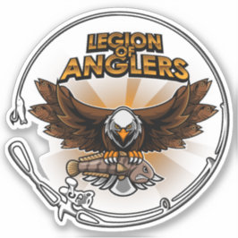 Legion of Anglers Gold Vinyl Decal Aufkleber