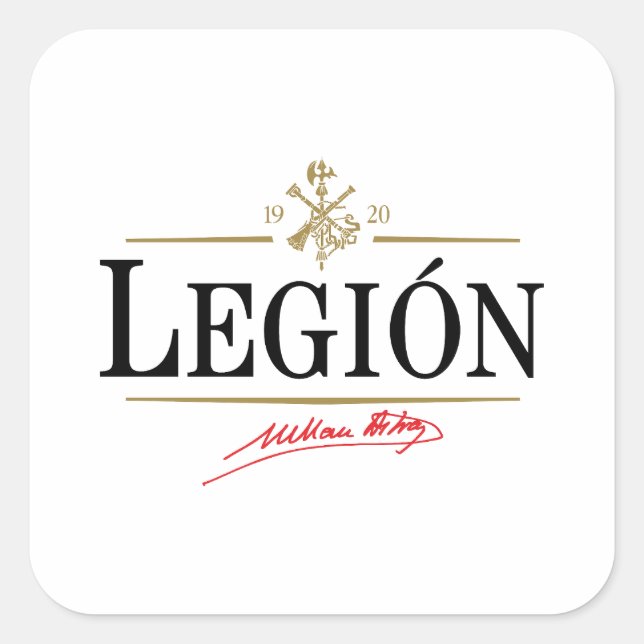 Legión Quadratischer Aufkleber (Vorderseite)