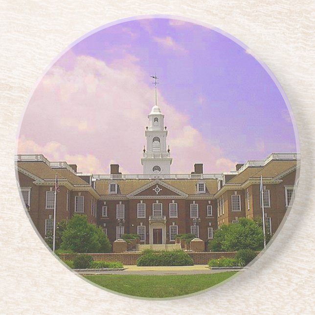 Legislative Hall Delaware Staat Hauptstadt in Dove Sandstein Untersetzer (Vorne)