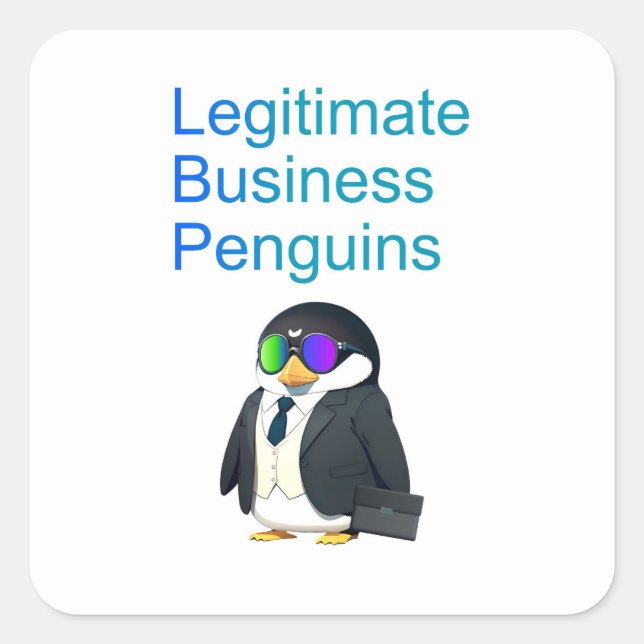 Legitimate Business Penguins sticker (Devant)