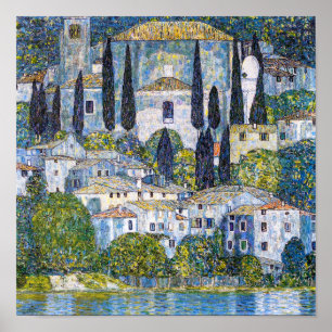 L'église à Cassone   Gustav Klimt   Affiche