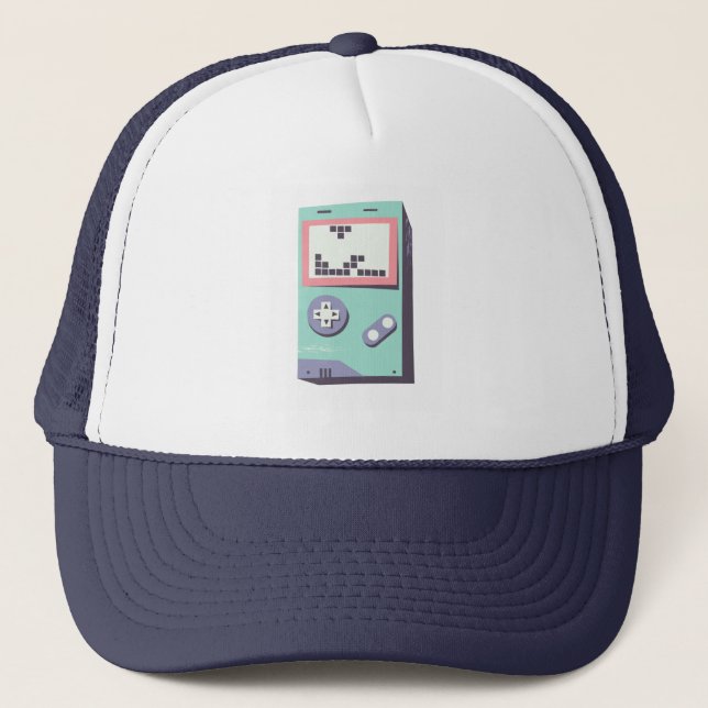 LEGO-Inspired GameBoy | Retro Gamer Trucker Hat Truckerkappe (Vorderseite)