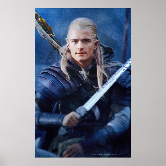LEGOLAS GREENLEAF™ in Blau Poster (Vorne)