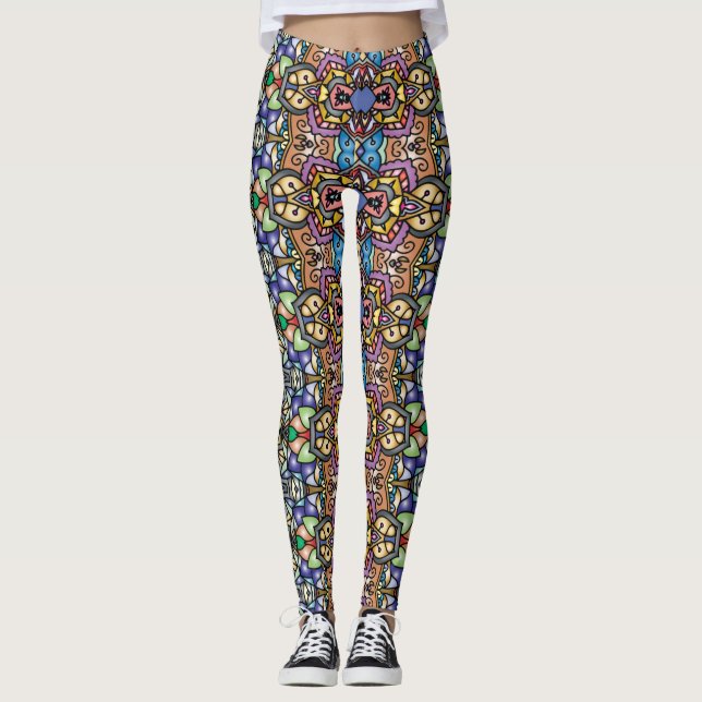 Legs Alive: Einzigartig Gemusterte Leggings Galore (Vorderseite)