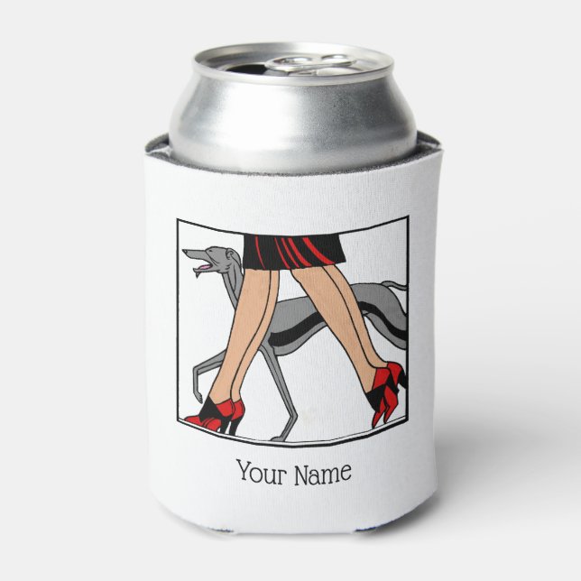 Legs Art Deco Women Greyhound Whippet Dog R Dosenkühler (Kanne Vorderseite)