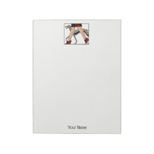 Legs Art Deco Women Greyhound Whippet Dog R Notizblock