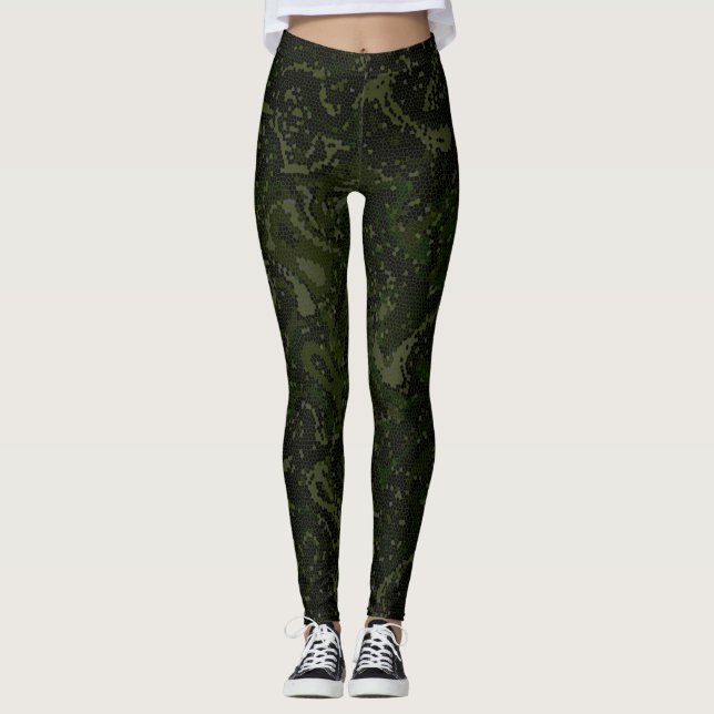 Leguan-Camouflage Leggings (Vorderseite)