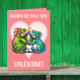 Leguan sei bei dir Süß Valentinstag lustig Feiertagskarte
