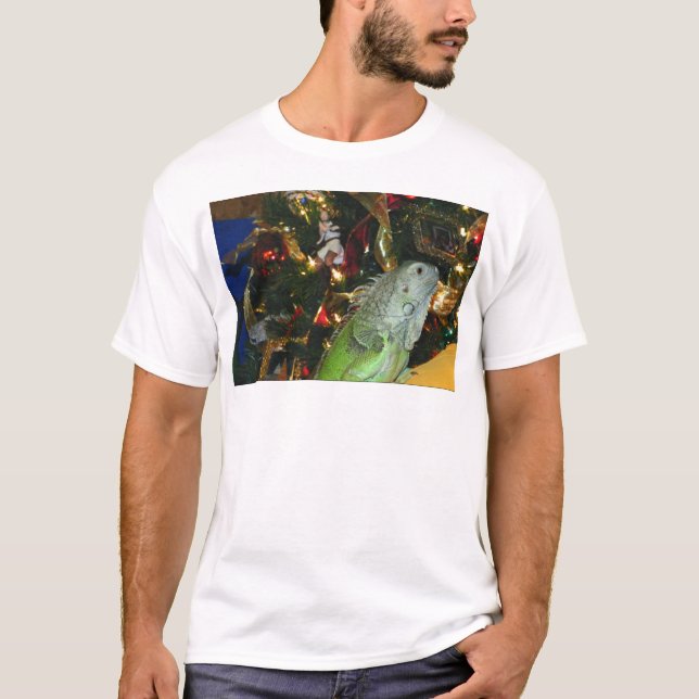 Leguan-Wunsch Sie ein frohe Weihnacht-T - Shirt (Vorderseite)