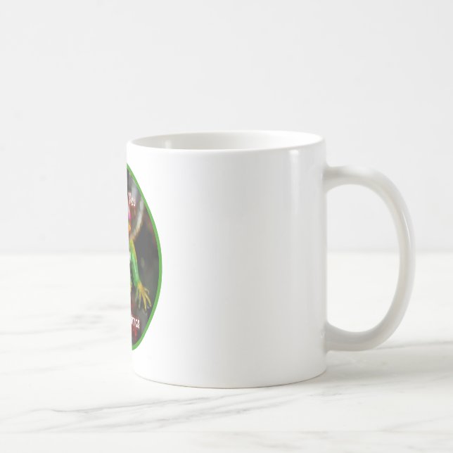 Leguan-Wunsch Sie eine frohe Weihnacht-Schale Kaffeetasse (Rechts)