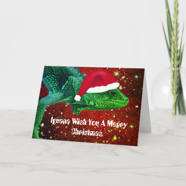 Leguan-Wunsch Sie frohen Weihnachten (Vorderseite)