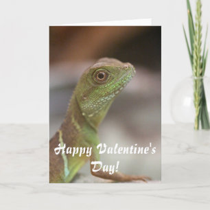 Leguankuß Valentinstag Feiertagskarte