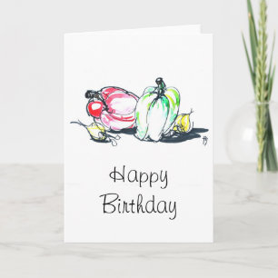 Légumes Bonne carte d'anniversaire