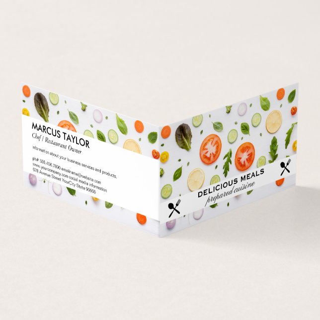 Légumes | Carte de visite Motif alimentaire (Extérieur)