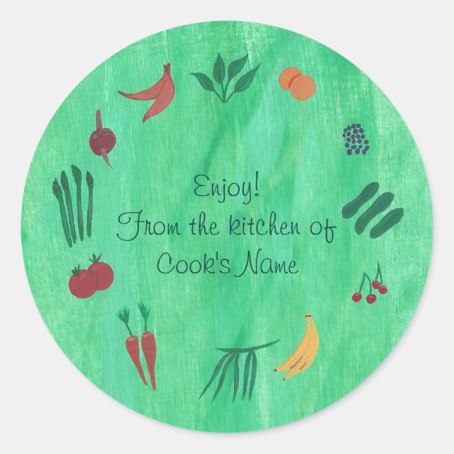 Légumes de fruits de la cuisine des Stickers Lid (Devant)
