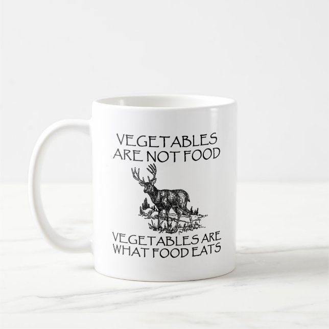 Légumes Pas de nourriture Drôle Chasse Mug (Gauche)