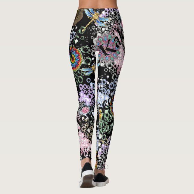 Légumineuses noires Lait-shake Leggings (Dos)