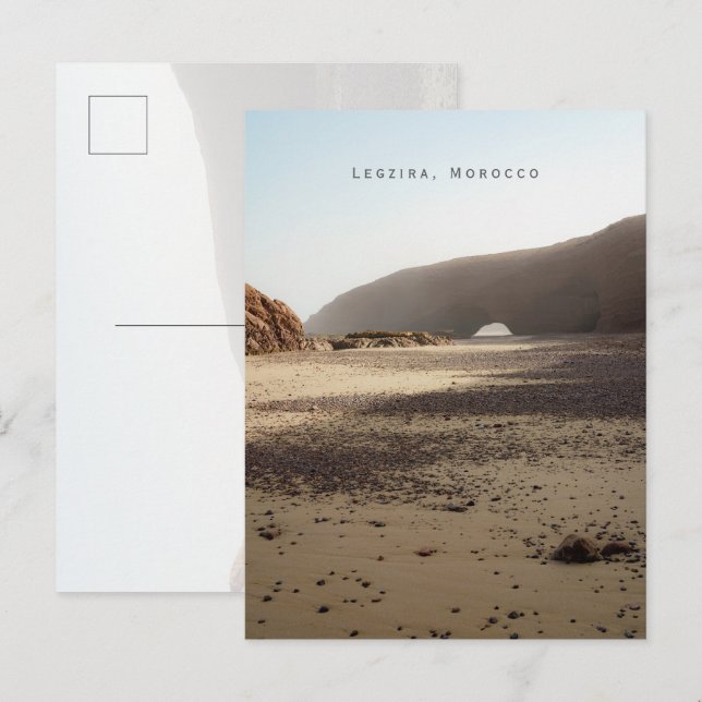 Legzira Marokko Küste Postkarte (Vorne/Hinten)