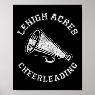 Lehigh Acres Cheer Distressed Retro 90er Cheerlead Poster