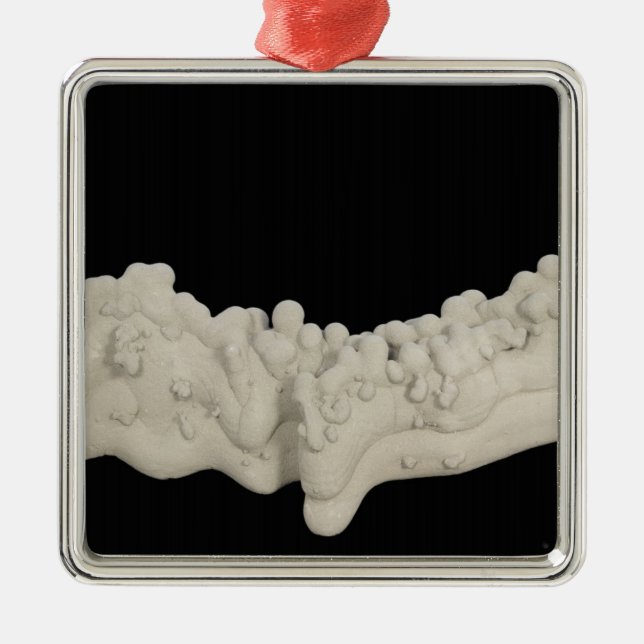 LehmConcretion Silbernes Ornament (Vorne)