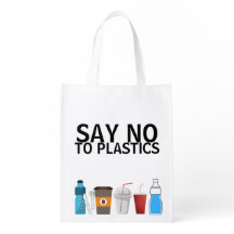Lehnen Sie das Plastikslogan-Einkaufen ab