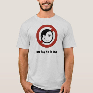 Lehnen Sie einfach EMO Grau-T - Shirt ab