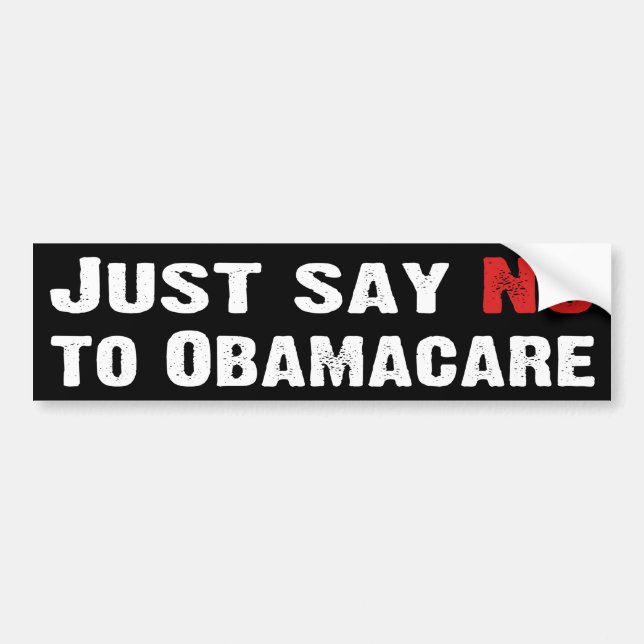 Lehnen Sie einfach Obamacare ab Autoaufkleber (Vorne)