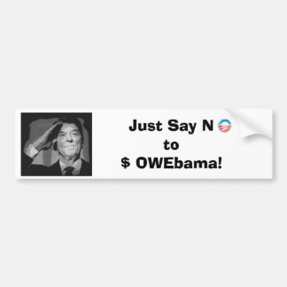 Lehnen Sie einfach $ OWEbama ab! Autoaufkleber