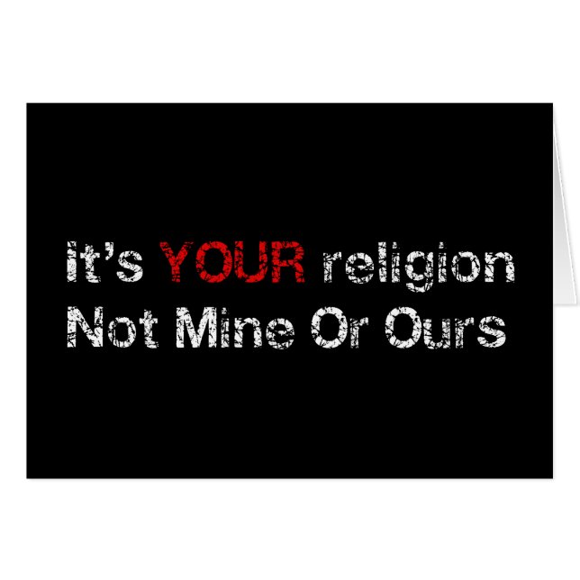 Lehnen Sie Gott-Kulte ab (Vorderseite (Horizontal))