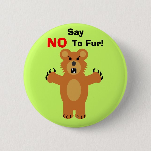 Lehnen Sie Pelz ab! Button (Vorderseite)