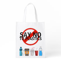Lehnen Sie Plastikdas klimaslogan-Einkaufen ab