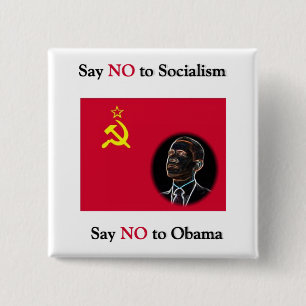 Lehnen Sie Sozialismus ablehnen Obama ab Button