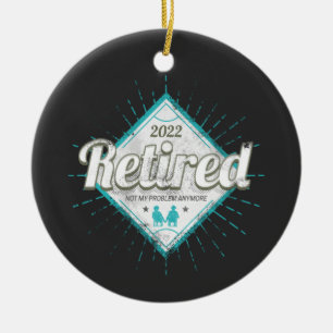 Lehnt nicht mein Problem noch Vintager Rentner Keramik Ornament