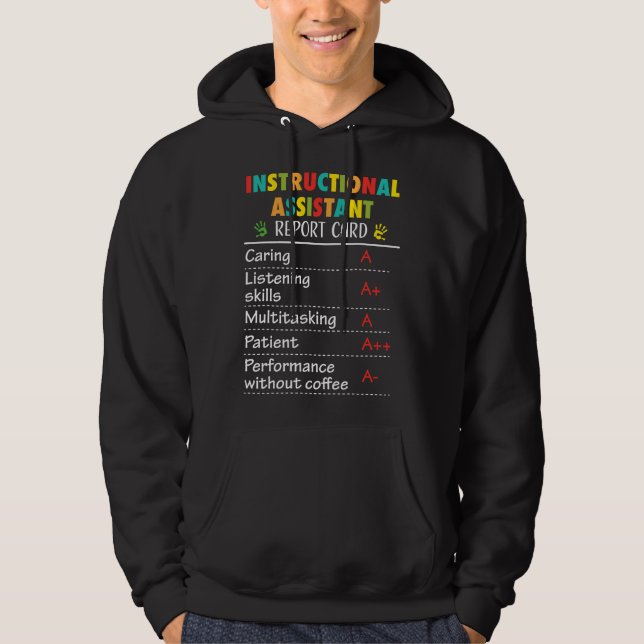 Lehrassistent Lustiger Bericht Würdigung  Hoodie (Vorderseite)