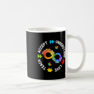 Lehre Accept versteht Liebe Autismus Bewusstsein I Kaffeetasse
