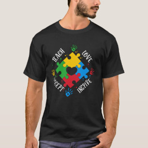 Lehre Akzeptierte Liebe Inspiriert Frauen Lehrerau T-Shirt