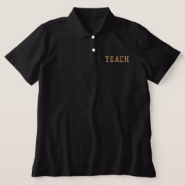 Lehre besticktes Shirt für Lehrer | Schwarzes Gold