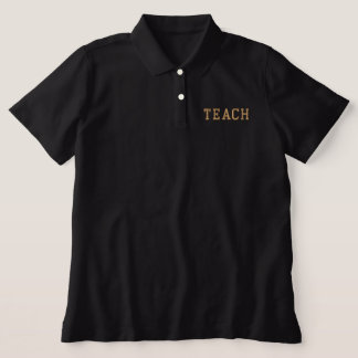 Lehre besticktes Shirt für Lehrer | Schwarzes Gold