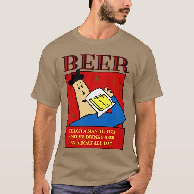 Lehre einem Mann zum Fischen T-Shirt (Vorderseite)