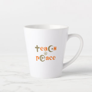 Lehre Frieden   Latte Tasse