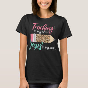 Lehre in meinen Adern Jesus in meinem Herzen Chris T-Shirt