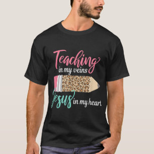Lehre in meinen Adern Jesus in meinem Herzen Chris T-Shirt