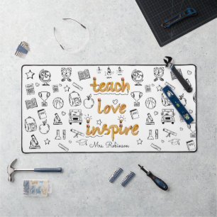 Lehre Inspirierend Liebe: Personalisiert Modernes Schreibtischunterlage