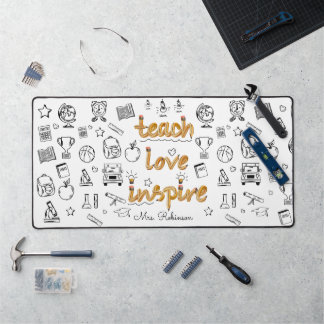 Lehre Inspirierend Liebe: Personalisiert Modernes Schreibtischunterlage