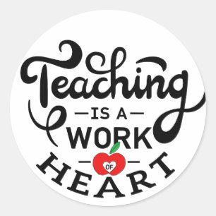 Lehre ist ein Werk des Herzens, das LehrerInnen sc Runder Aufkleber