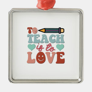 Lehre ist Liebe Ornament Aus Metall