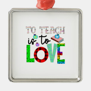 Lehre ist Liebe Ornament Aus Metall